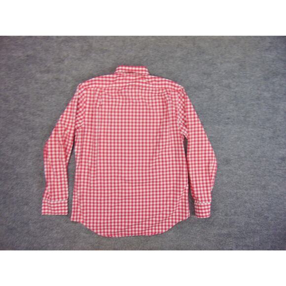 Polo Ralph Lauren Shirt Mens Med Red White Check Non-Iron - Picture 3 of 8